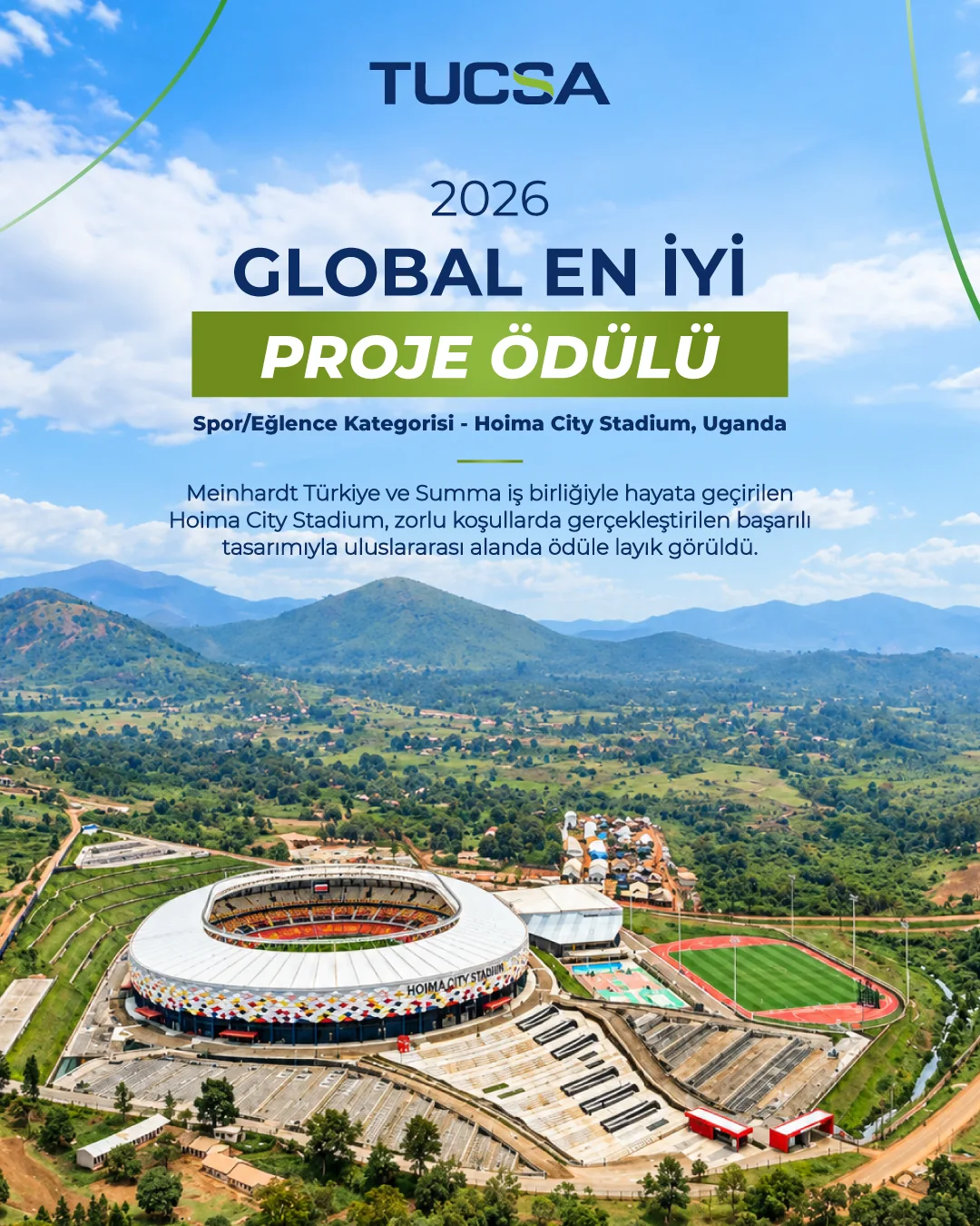 TUCSA 2026 Global En İyi Proje Ödülü – Hoima City Stadium, Uganda